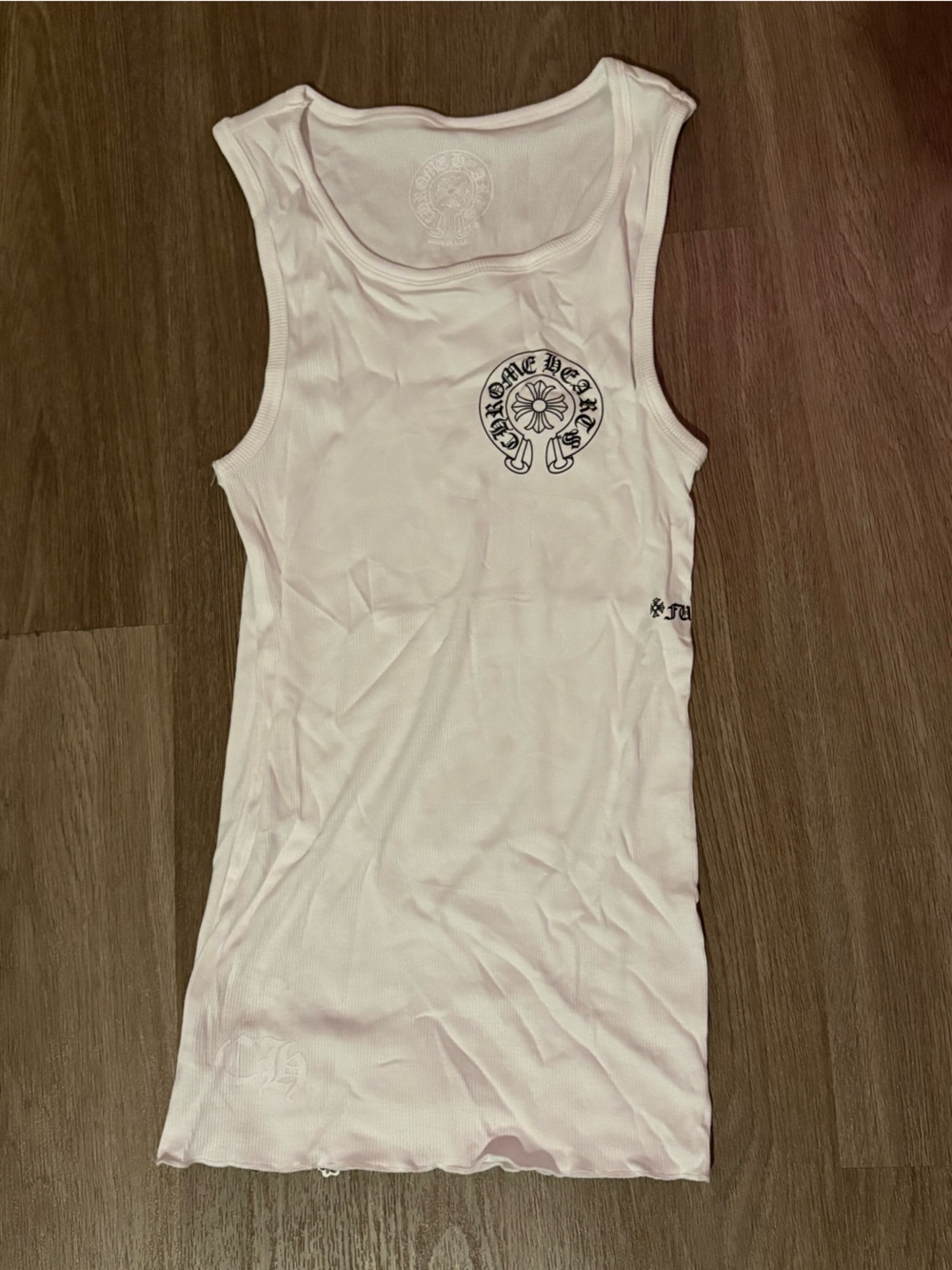 Designer white tank top